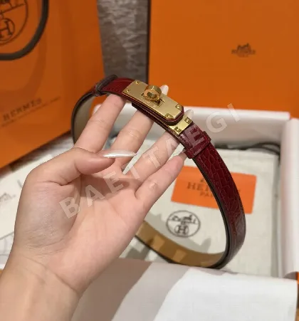 에르메스 켈리 버클 크로커다일 에펨 벨트 18mm 176574