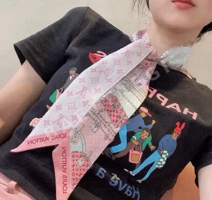 루이비통 더블 레이어 실크 리본 스카프 146400