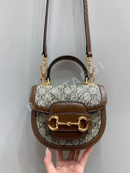 구찌 미니 스노우맨 모노그램 새들백 13895