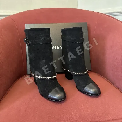 샤넬 클래식 퀼팅 앵클 부츠 143868
