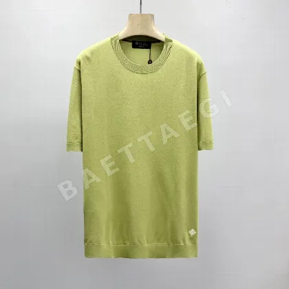 로로피아나 자수 폴로 카라 반팔 니트 티셔츠 41373