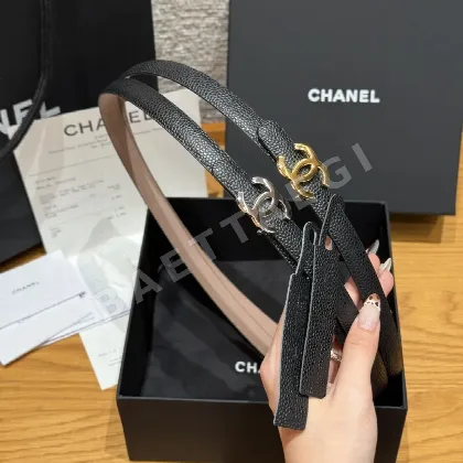 샤넬 양면 송아지가죽 벨트 174420