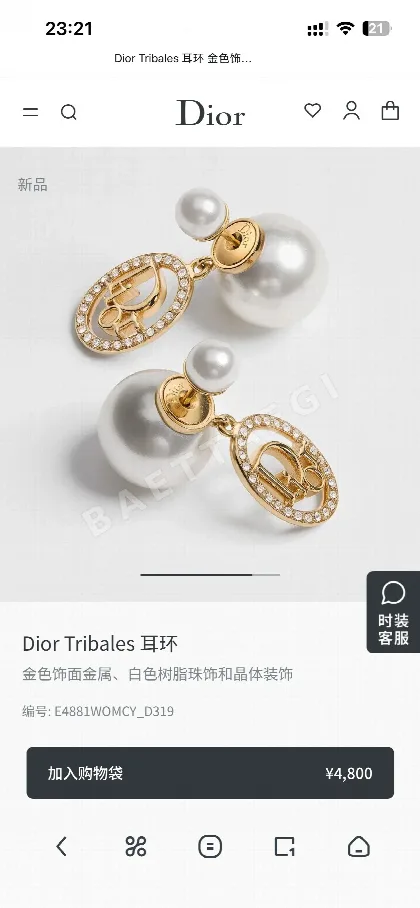 디올 레터 메탈 귀걸이 60350