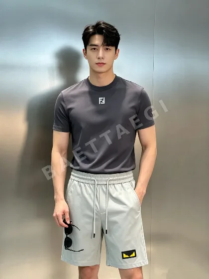 펜디 3D 몬스터 로고 남성 반팔 티셔츠 143254