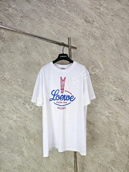 로에베 크라운 플리츠 크루넥 남성 반팔 티셔츠 48454