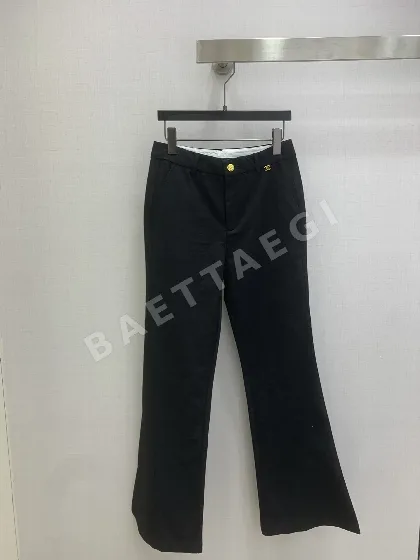 샤넬 더블 C 금장 플레어 여성 바지 103886