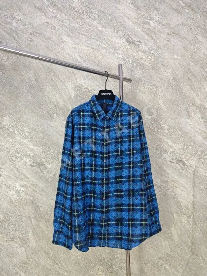 크롬하츠 다크 크로스 패턴 체크 남성 긴팔 셔츠 152234