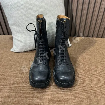미우미우 부츠 가죽 빈티지 페인팅 마감 187257