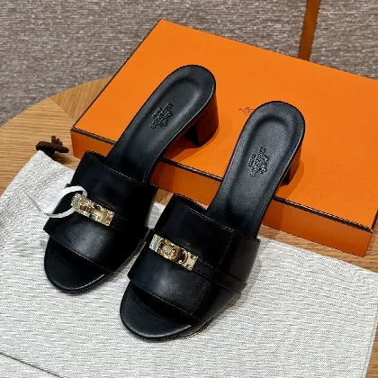 에르메스 지지 켈리 블랙 하이힐 신발 8358