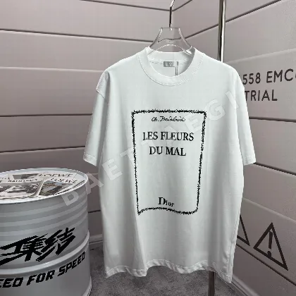 디올 3D 발포 코튼 남성 반팔 티셔츠 47503