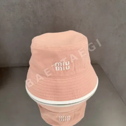 미우미우 자수 피셔맨스 햇 모자 81287