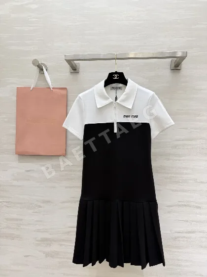 미우미우 프레피 프릴 스커트 원피스 102231