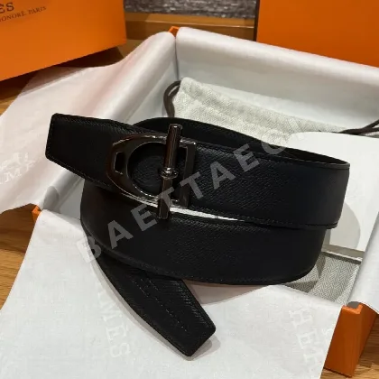 에르메스 베토네 당크르 아웃라인 양면 가죽 벨트 175341