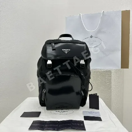 프라다 패치워크 가죽 백팩 136583