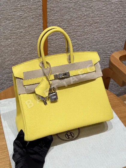 에르메스 버킨 25 라임 스위프트 가죽 가방 144486