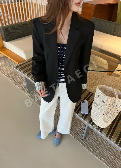 로에베 래펠 긴소매 블레이저 자켓 135346