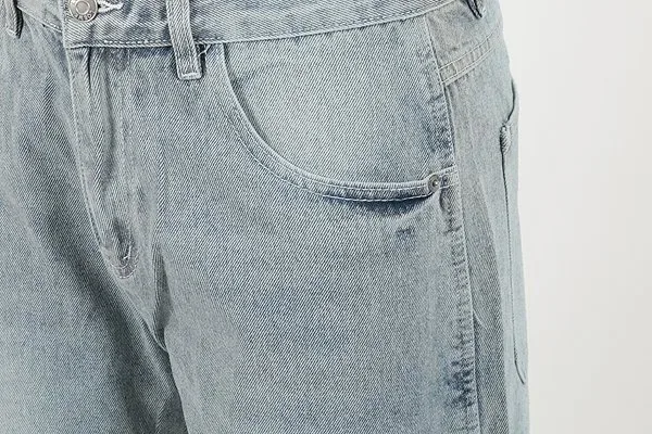 L. 26SS 아나그램 컷팅 연청 하프진  색상 = 연청 이미지 2