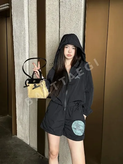 버버리 경량 후드 재킷 반바지 세트 103062