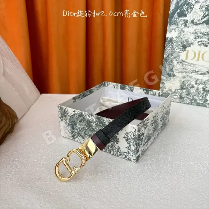 디올 양면 카프스킨 골드 버클 벨트 59694