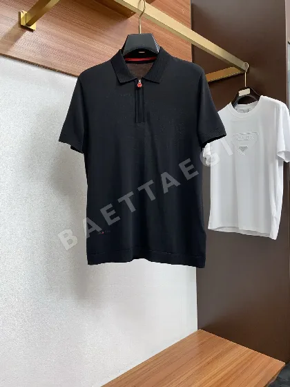 키톤 심플 카라 니트 반팔 티셔츠 96603