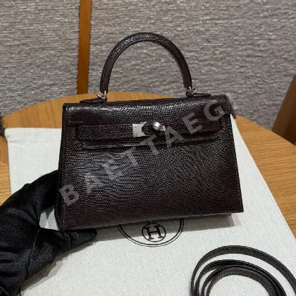 에르메스 켈리 미니 2 도마뱀 가죽 가방 144575