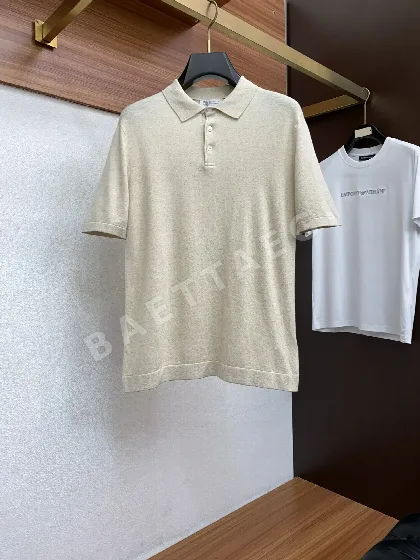 브루넬로쿠치넬리 남성 라펠 반팔 티셔츠 47899