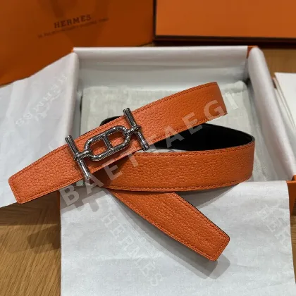 에르메스 셰뉴 당크르 H 버클 리버서블 가죽 벨트 175567
