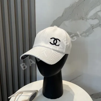 샤넬 양면 자수 베이스볼 모자 118587