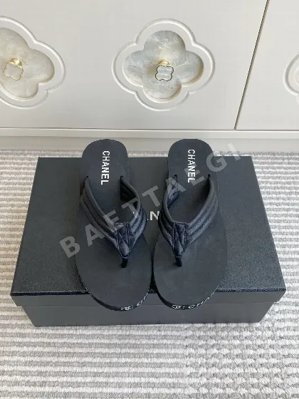 샤넬 웨지 플랫폼 플립플롭 42074