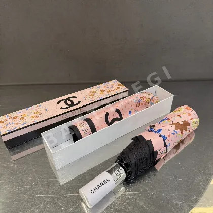 샤넬 삼단 자동 접이식 우산 85398