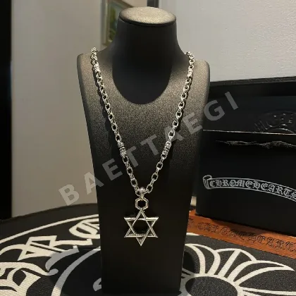 크롬하츠 육각별 펜던트 레터 목걸이 125950