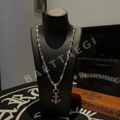 크롬하츠 스카우트 플라워 장식 목걸이 125407