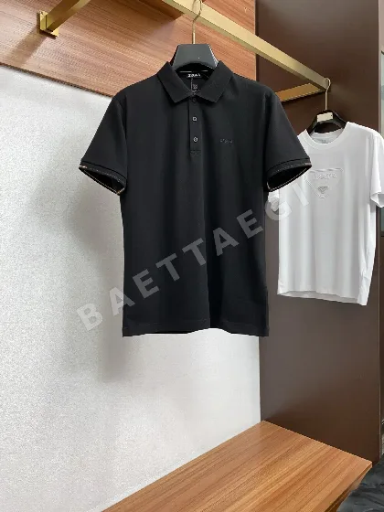 제냐 남성 코튼 혼방 피케 반팔 폴로셔츠 49691