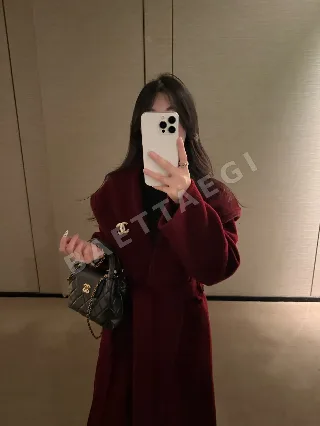 샤넬 후드 카시미어 코트 186409