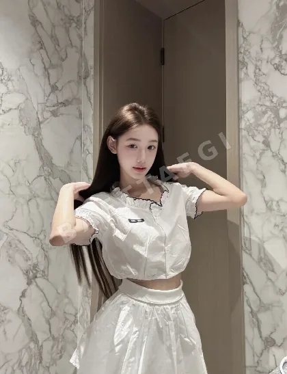 미우미우 레이스 트리밍 반소매 스퀘어넥 셔츠 101742