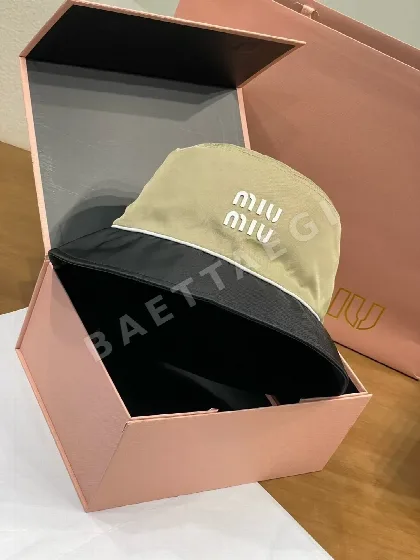 미우미우 컬러 블록 버킷 햇 모자 80893