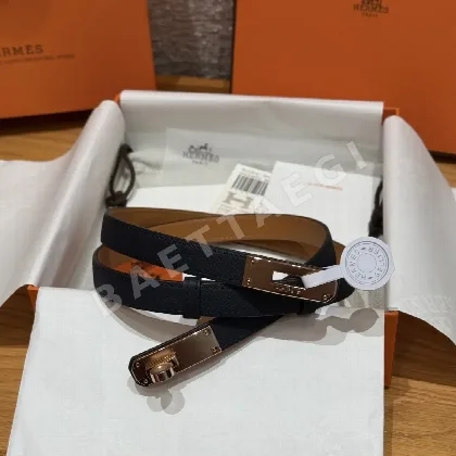 에르메스 켈리 팔라듐 버클 가죽 벨트 176465