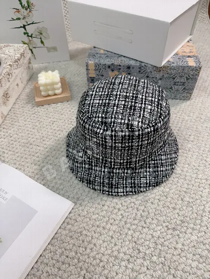 샤넬 트위드 버킷 햇 모자 82246