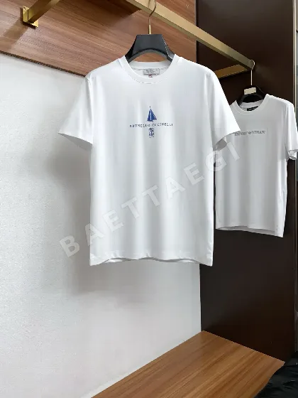 브루넬로쿠치넬리 남성 코튼 반팔 티셔츠 47943