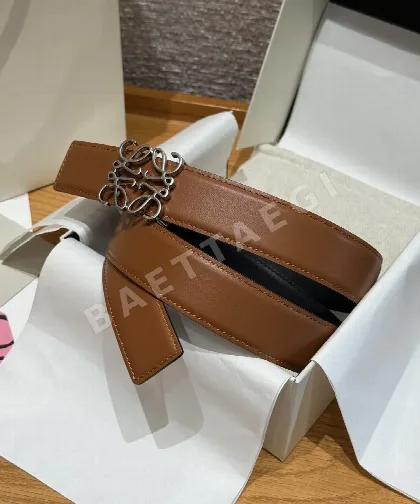 로에베 아나그램 양면 가죽 벨트 179254