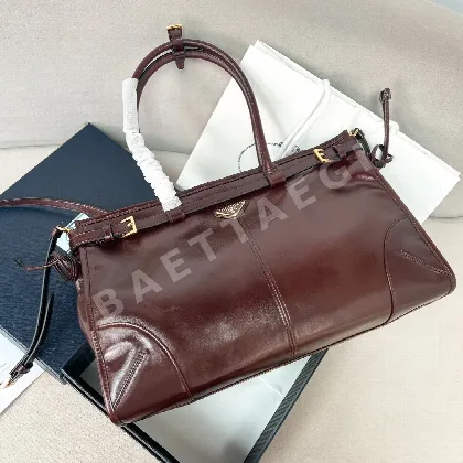 프라다 럭스소프트 빈티지 가죽 토트백 1BA433