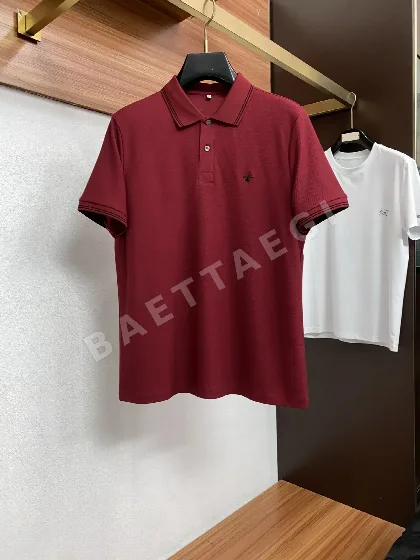 디올 남성 코튼 피케 메시 반팔 티셔츠 47579