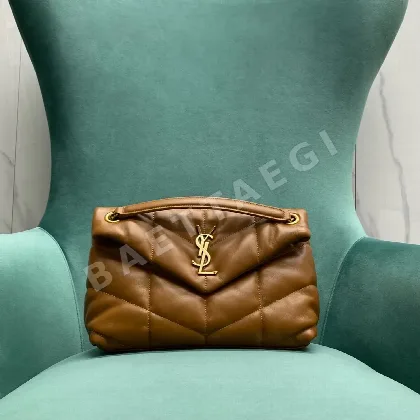 생로랑 루루 퍼퍼 퀼팅 램스킨 숄더백 165908