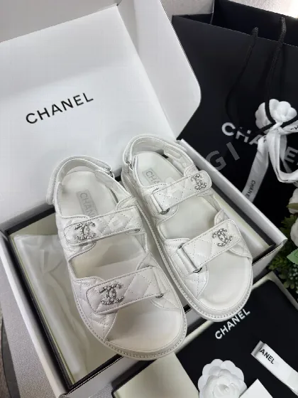 샤넬 24 더블 C 벨크로 비치 슈즈 신발 89077