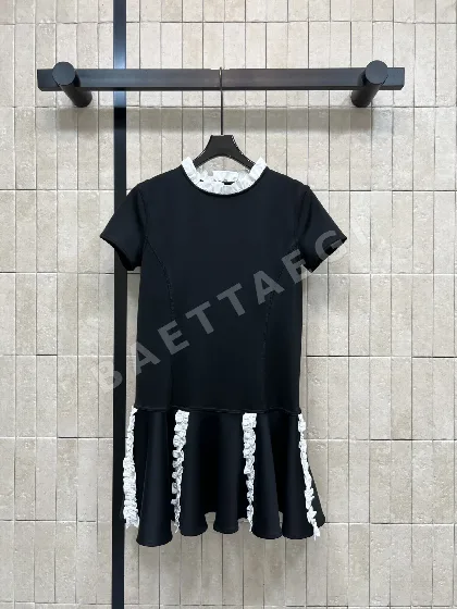 루이비통 블랙 프릴 에어레이어 여성 원피스 131858
