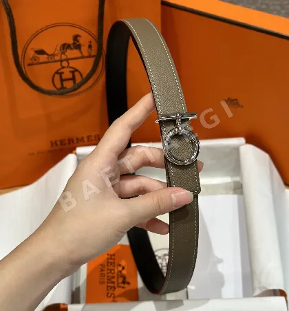 에르메스 셰누 당클 패턴 메탈 버클 가죽 벨트 175310