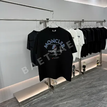 몽클레르 데님 자수 반팔 티셔츠 71777