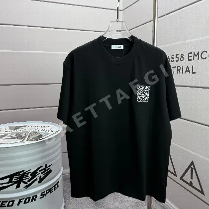 로에베 3D 자수 열전사 로고 코튼 반팔 티셔츠 52199
