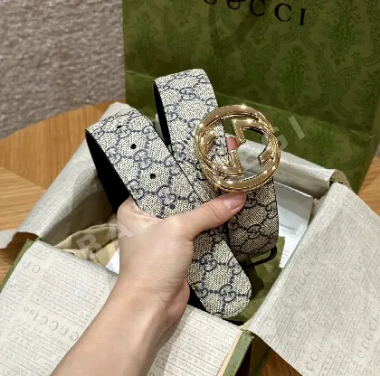 구찌 더블 G 로고 GG 슈프림 캔버스 벨트 174815