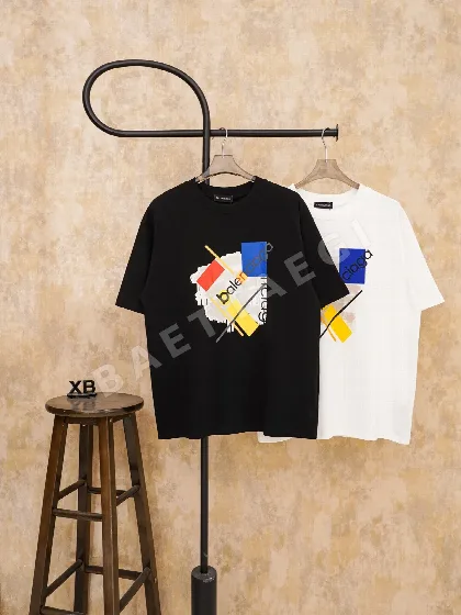 발렌시아가 파리 프린트 여성 반팔 티셔츠 88685